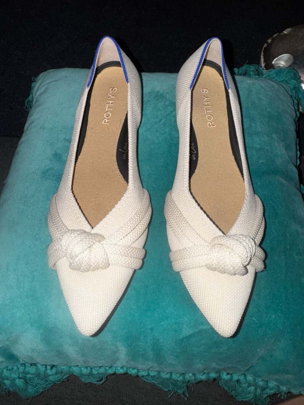 Rothy's “The Knot Point” Ivory size 8.5 New MWOB